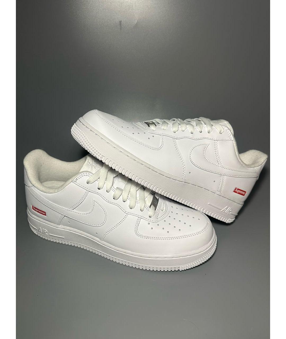 NIKE Белые кожаные низкие кроссовки / кеды, фото 6