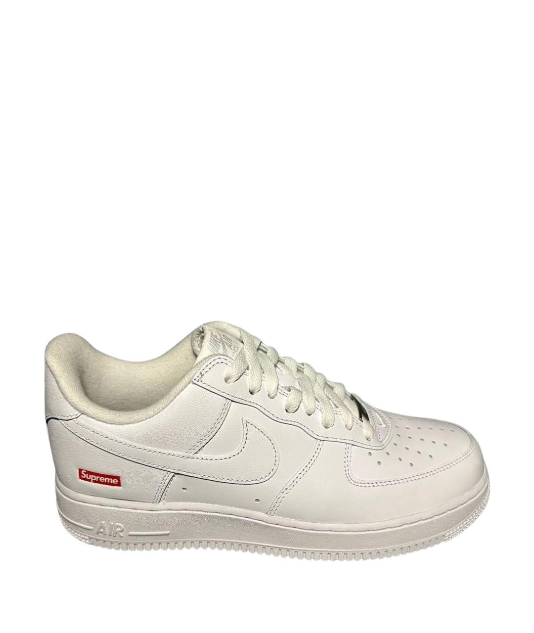 NIKE Белые кожаные низкие кроссовки / кеды, фото 1