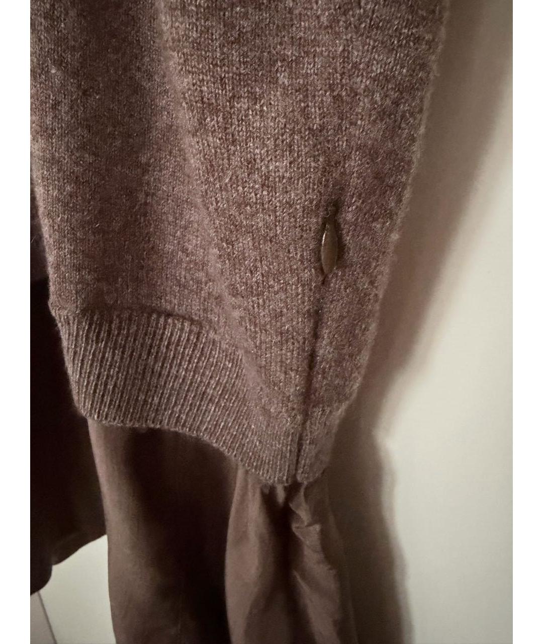 BRUNELLO CUCINELLI Коричневый кашемировый джемпер / свитер, фото 3