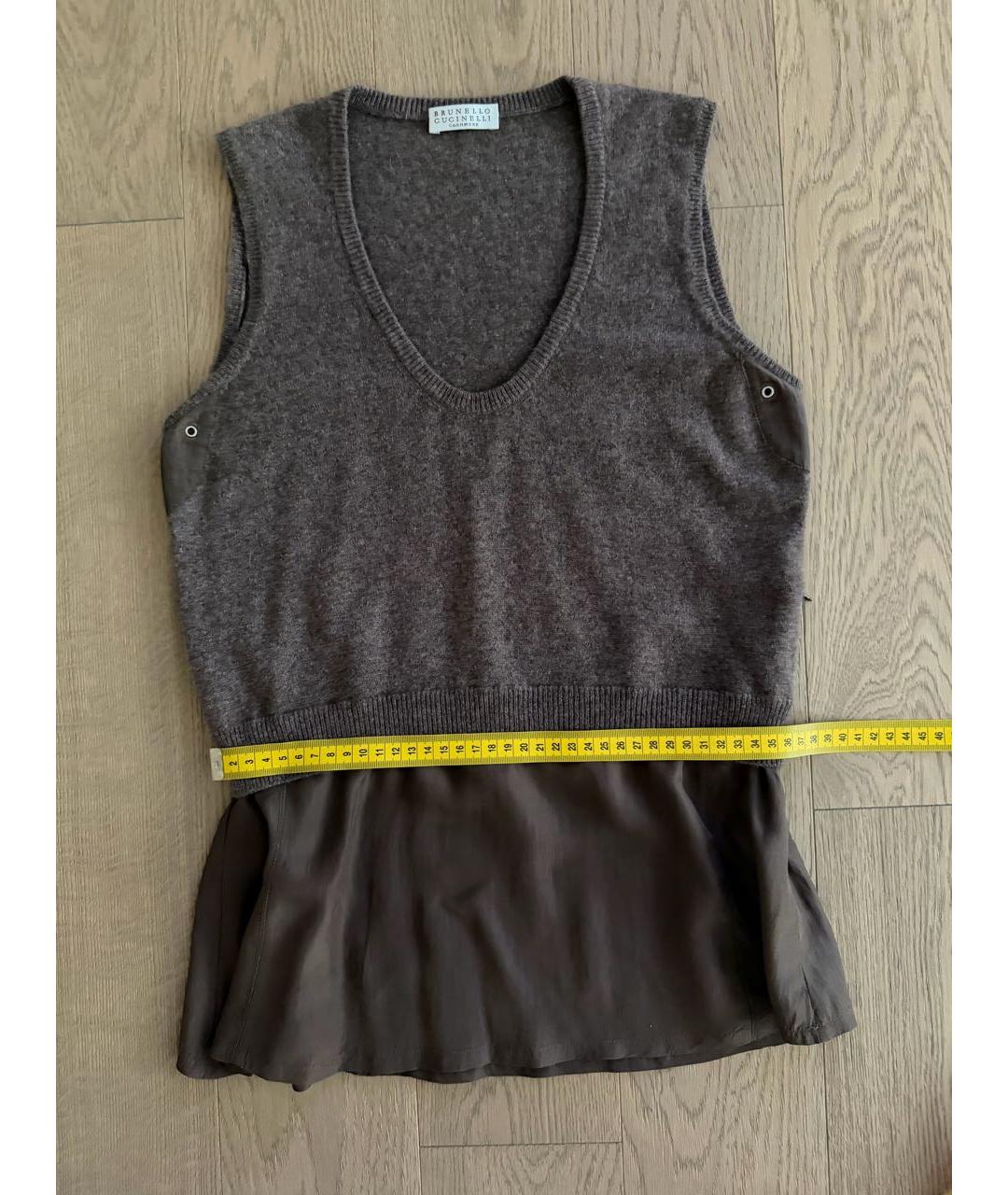 BRUNELLO CUCINELLI Коричневый кашемировый джемпер / свитер, фото 6