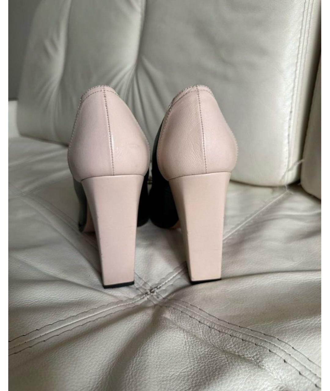 ELISABETTA FRANCHI Черные кожаные туфли, фото 3