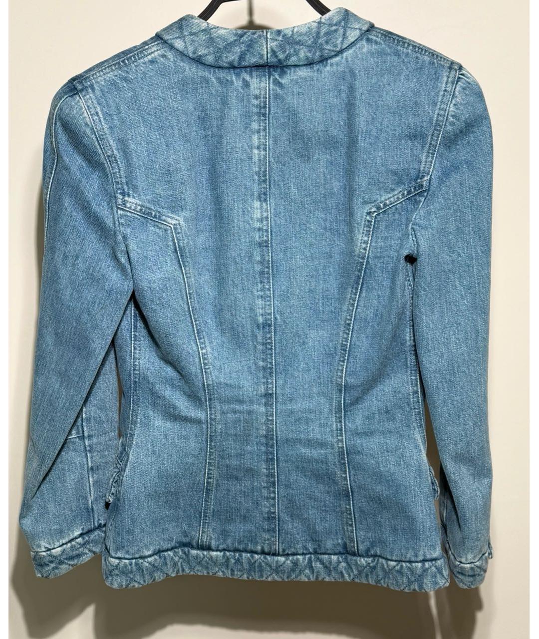 BALMAIN Синий хлопковый жакет/пиджак, фото 2
