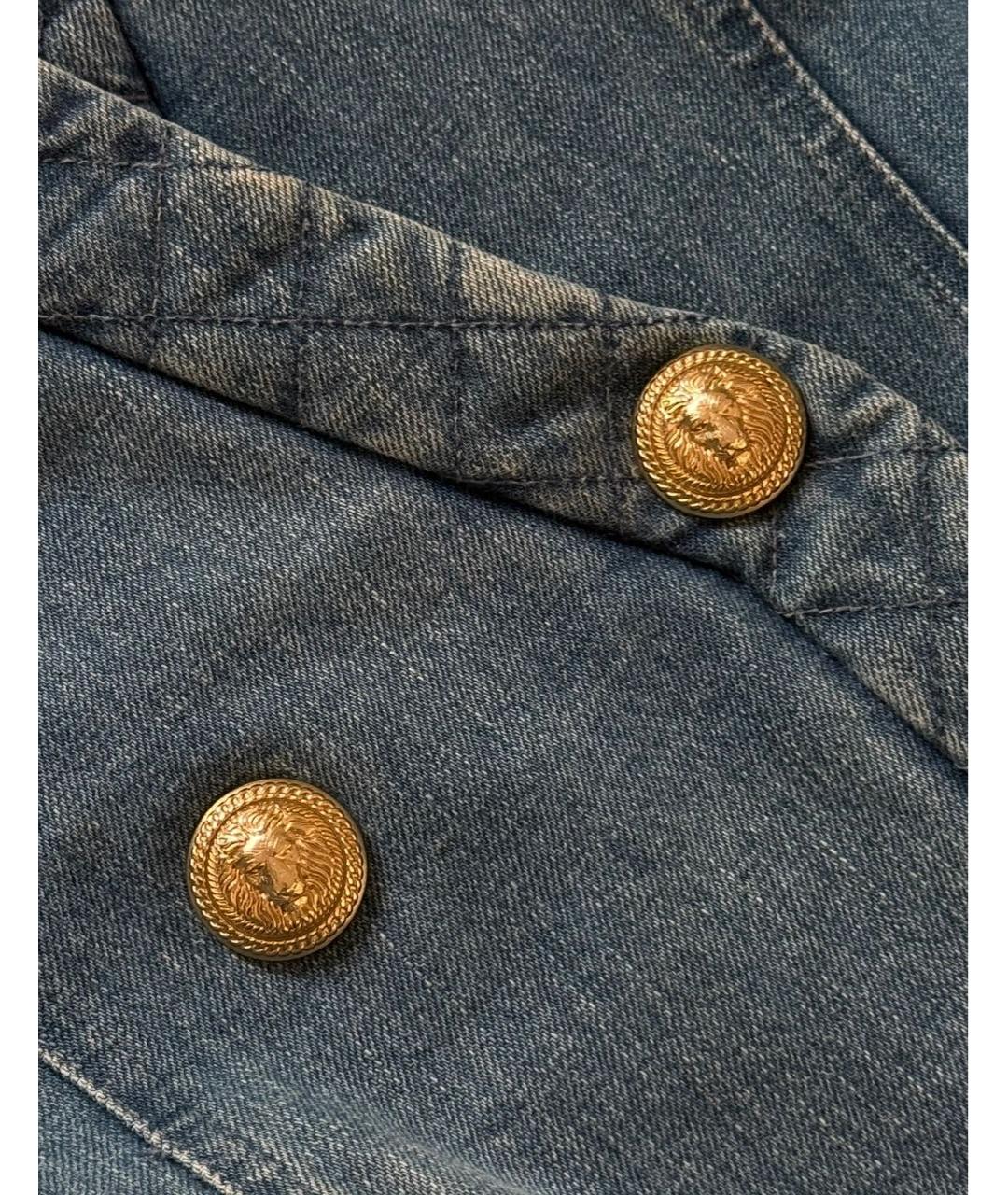 BALMAIN Синий хлопковый жакет/пиджак, фото 4