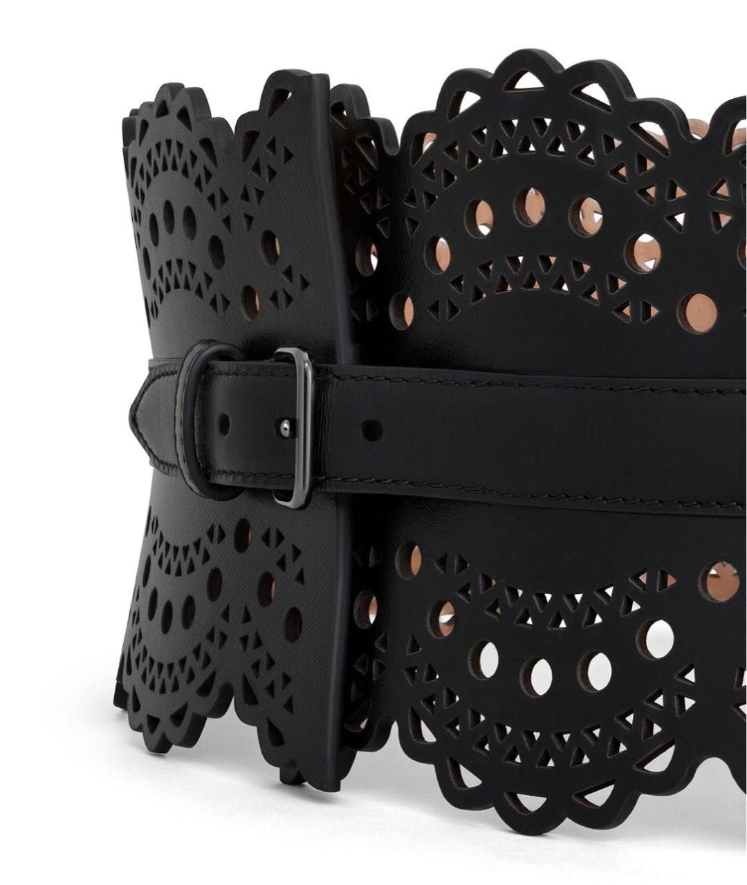 ALAIA Черный кожаный ремень, фото 3