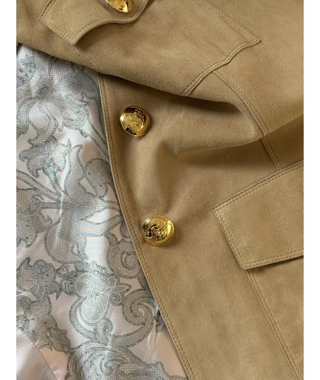 EMILIO PUCCI Бежевый замшевый жакет/пиджак, фото 4