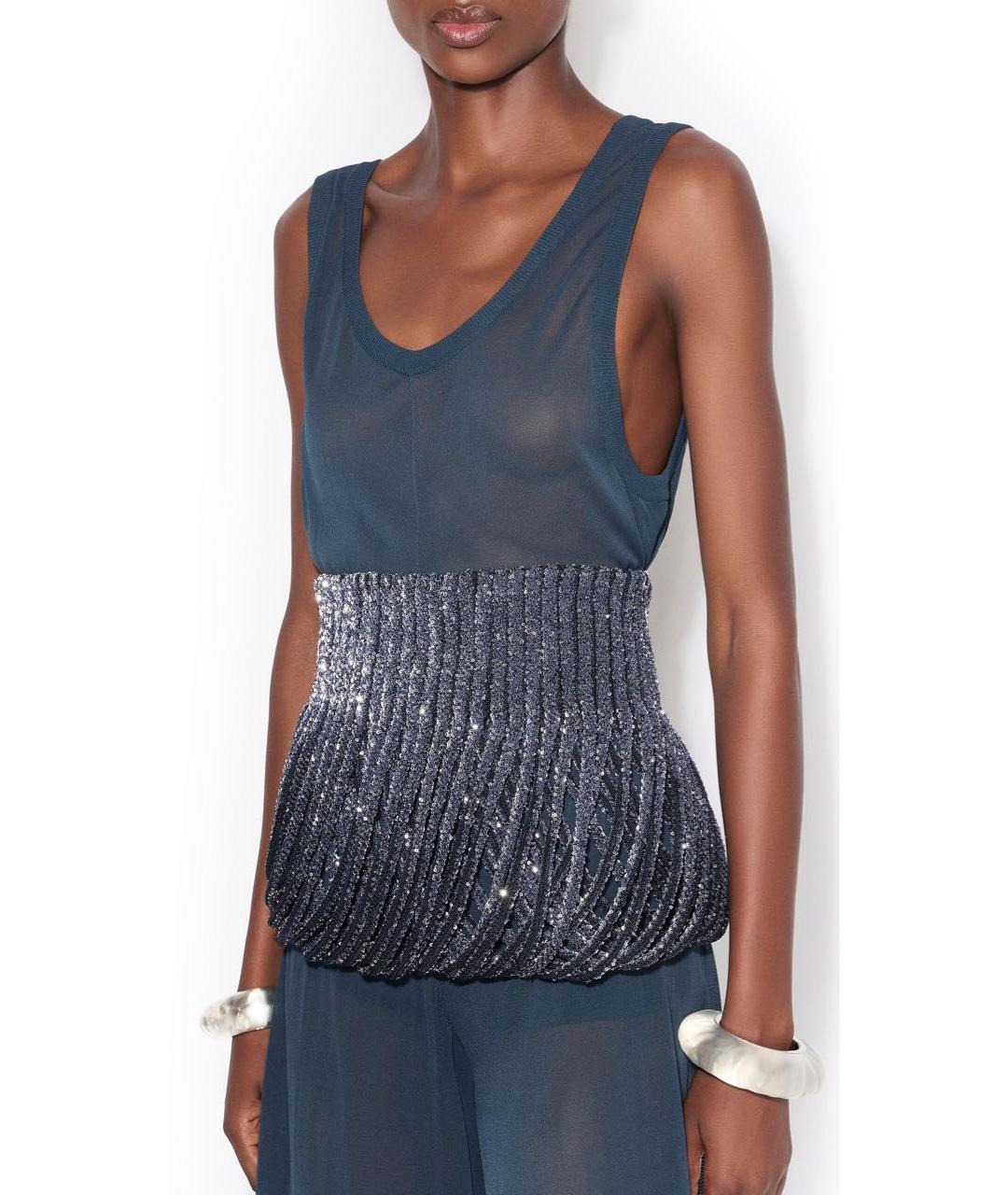 ALAIA Синий замшевый ремень, фото 3