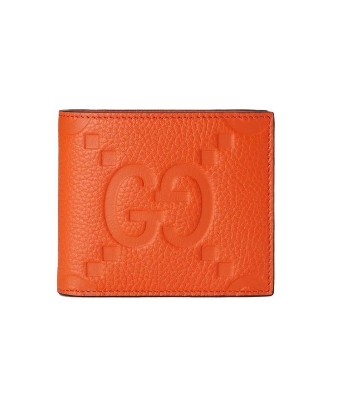 GUCCI Оранжевый кожаный кошелек, фото 4