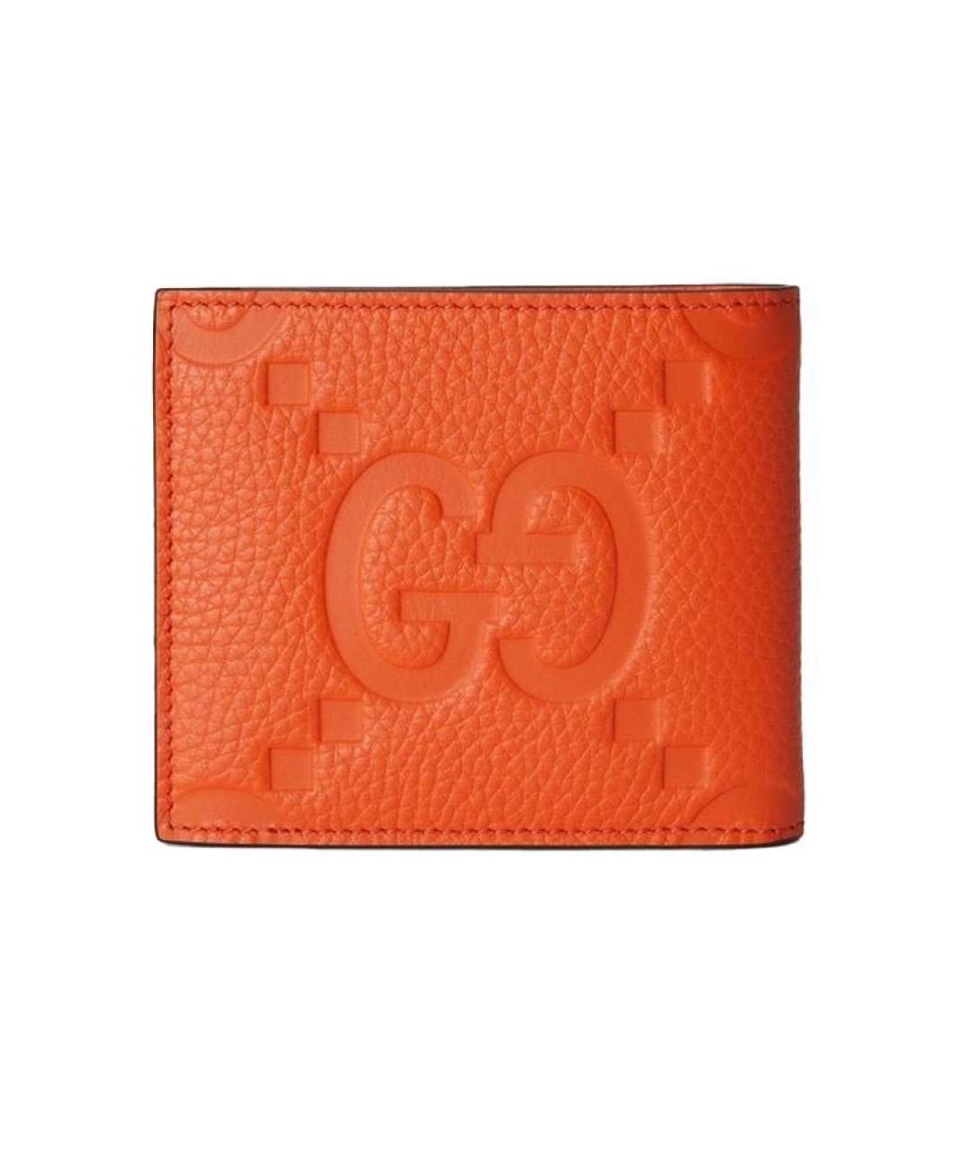 GUCCI Оранжевый кожаный кошелек, фото 3