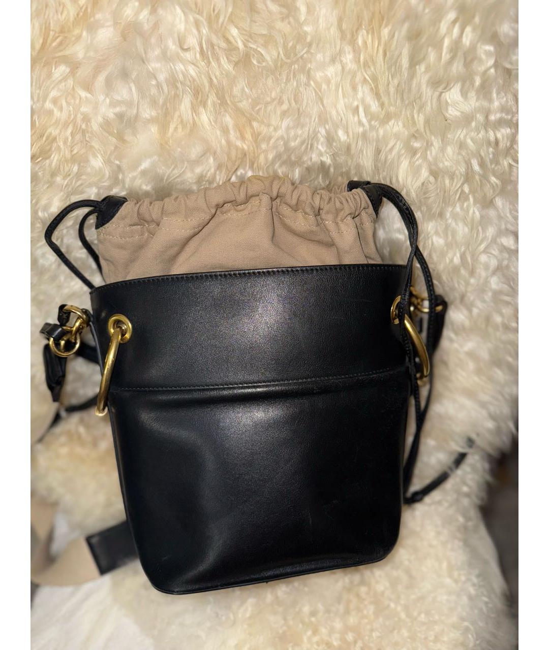 CHLOE Черная кожаная сумка через плечо, фото 3