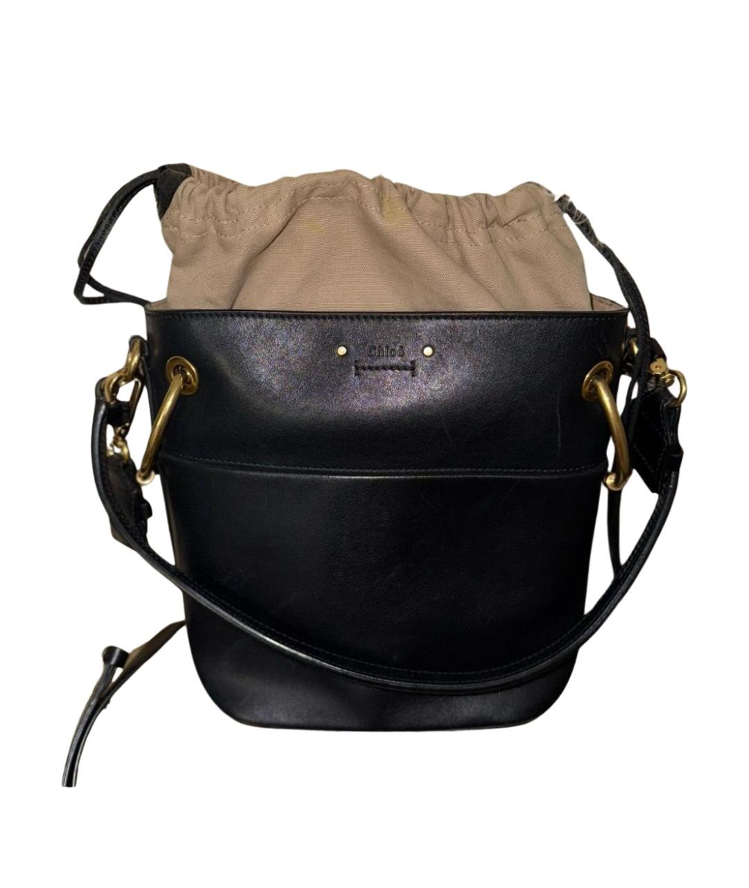 CHLOE Черная кожаная сумка через плечо, фото 1