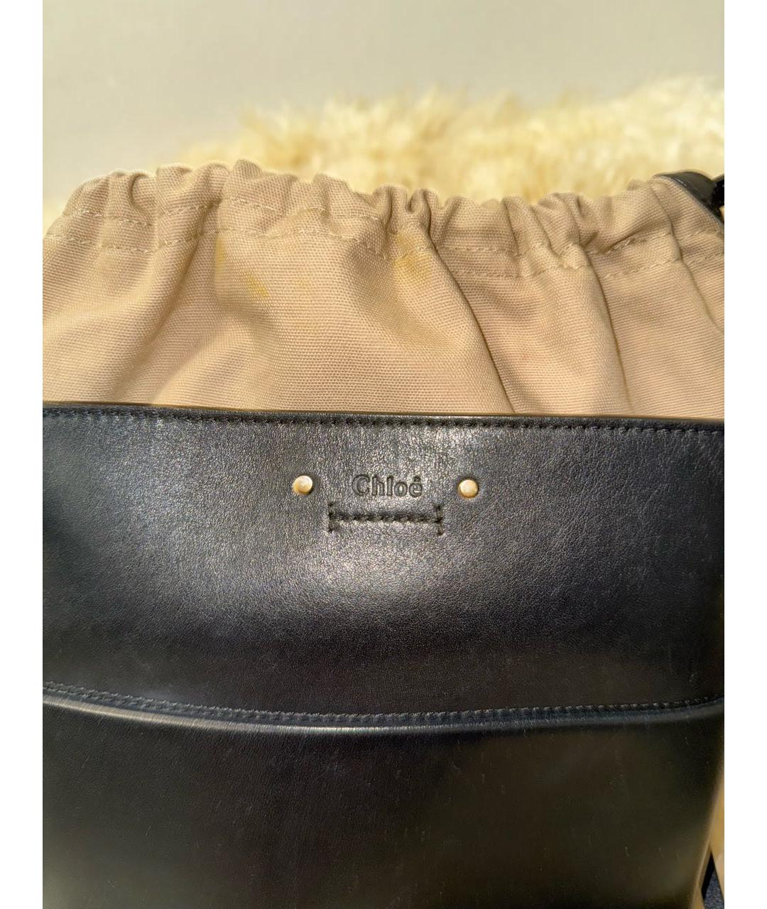 CHLOE Черная кожаная сумка через плечо, фото 4