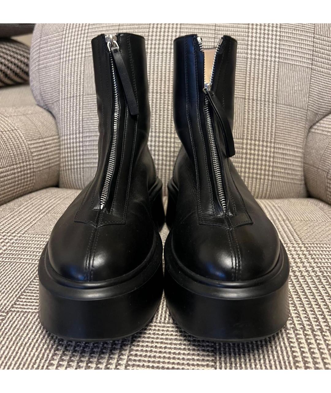 THE ROW Черные кожаные полусапоги, фото 2