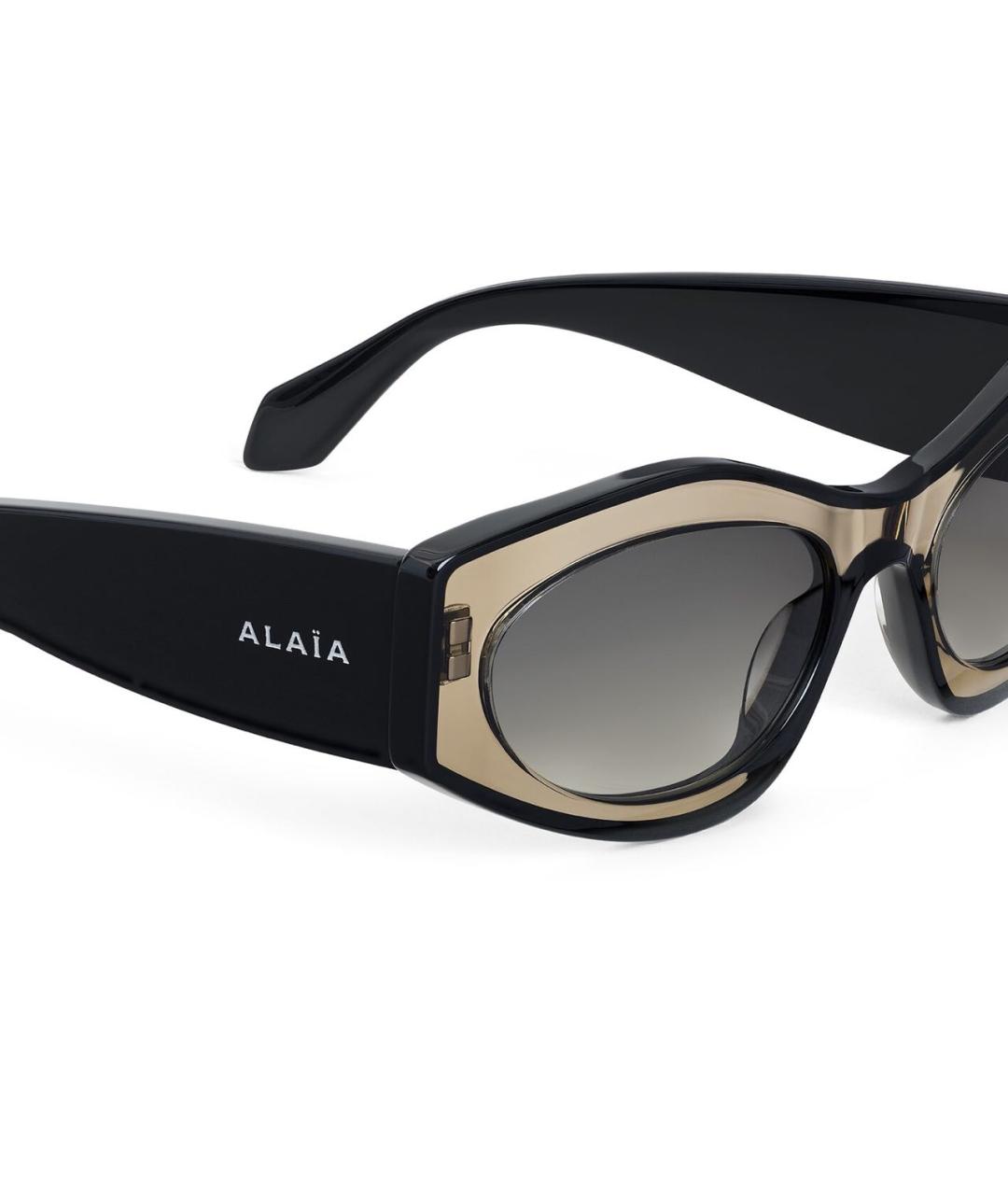 ALAIA Бежевые пластиковые солнцезащитные очки, фото 3