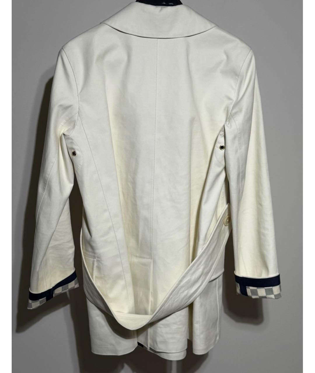 LOUIS VUITTON Белый хлопковый тренч/плащ, фото 2