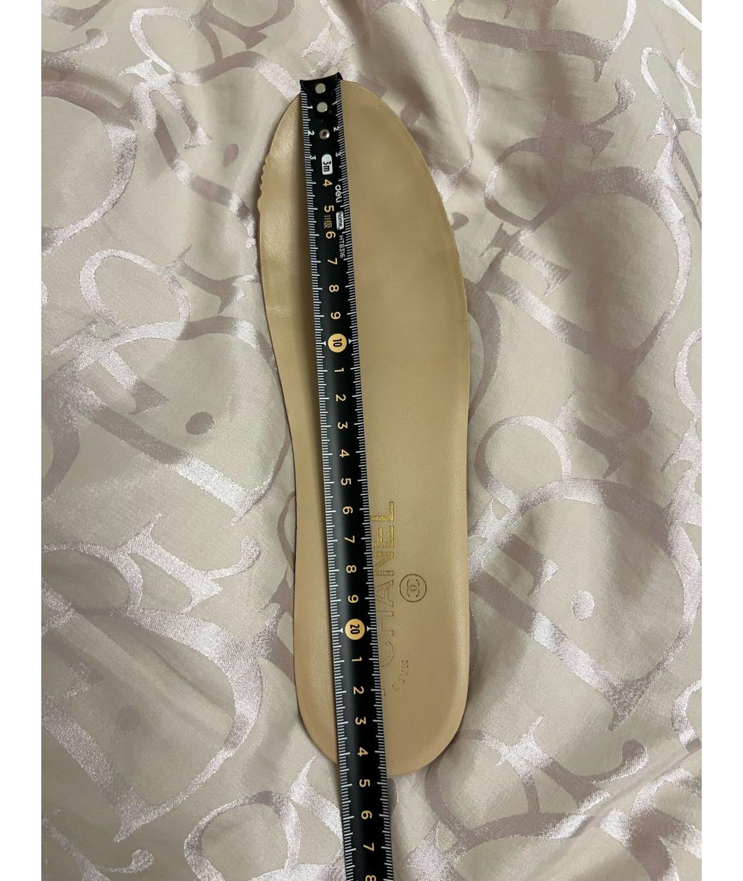 CHANEL Бордовые текстильные ботинки, фото 7