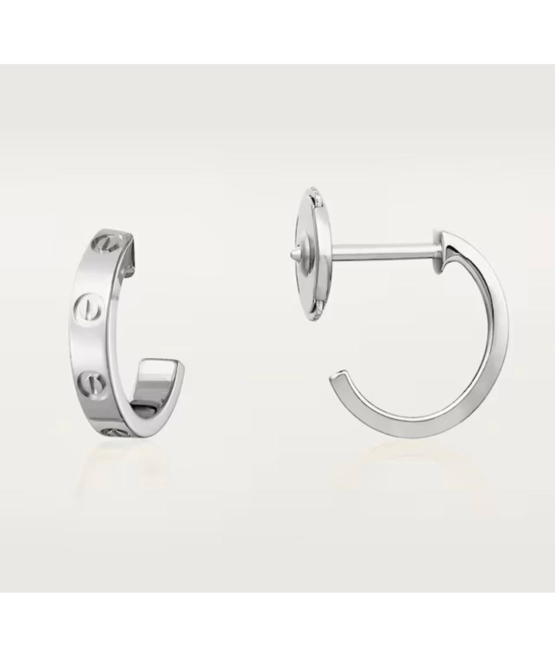 CARTIER Серебряные серьги из белого золота, фото 2