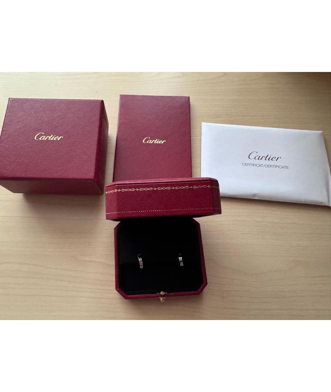 CARTIER Серебряные серьги из белого золота, фото 4