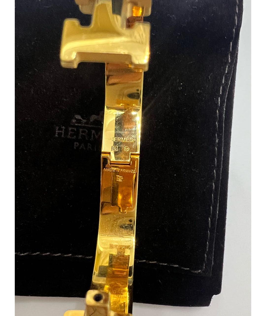 HERMES Белый металлический браслет, фото 6