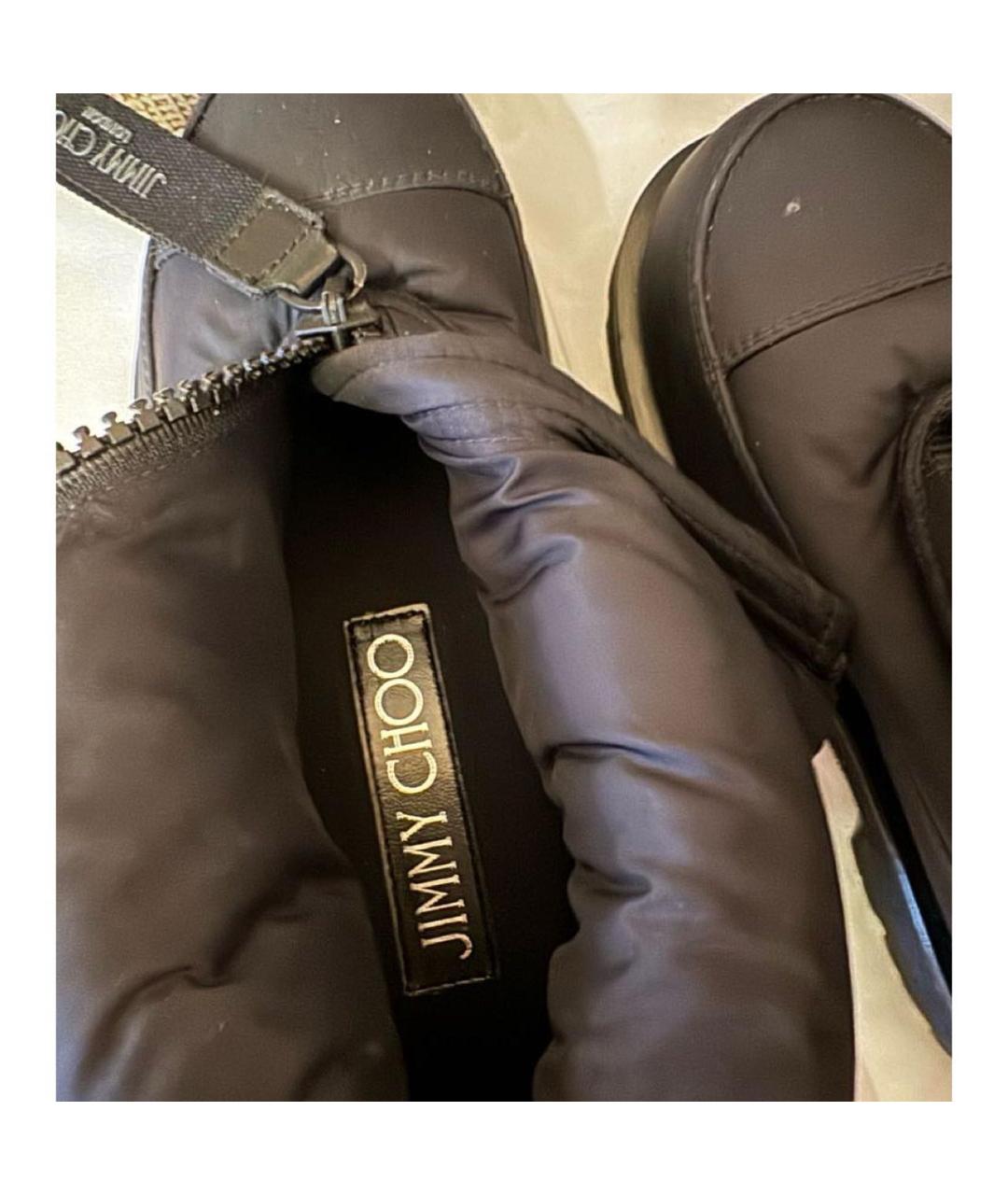 JIMMY CHOO Черные текстильные ботинки, фото 6