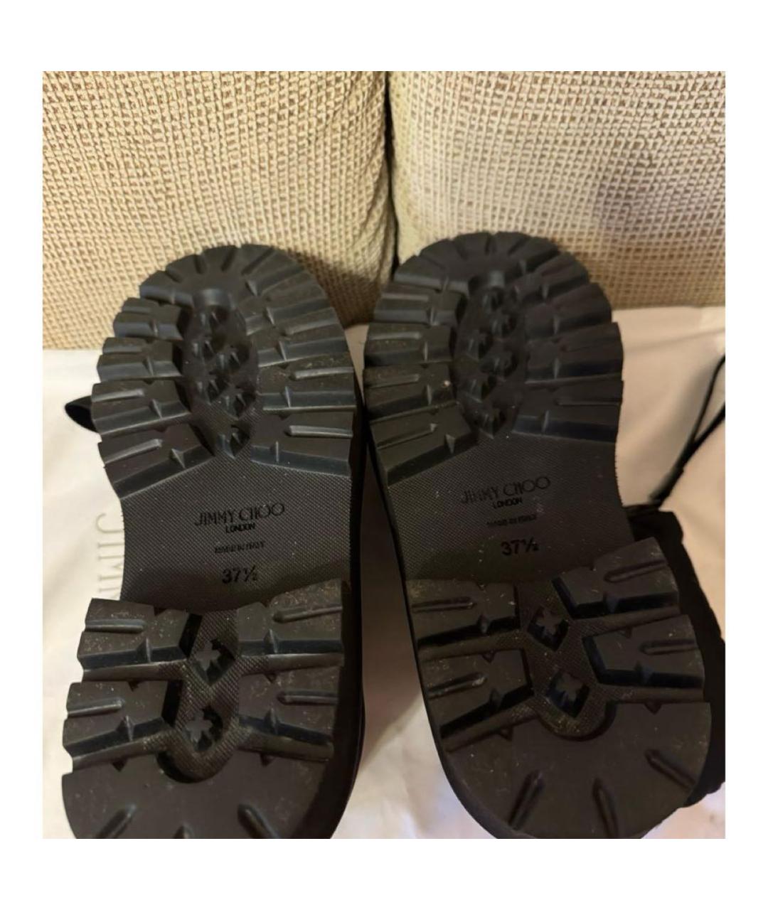 JIMMY CHOO Черные текстильные ботинки, фото 5