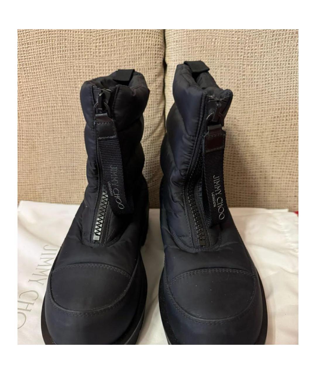 JIMMY CHOO Черные текстильные ботинки, фото 2