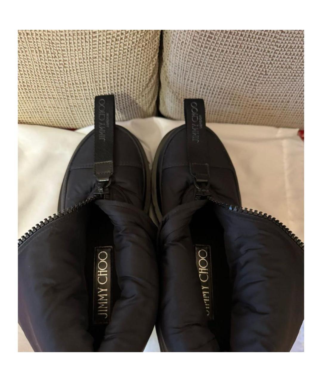 JIMMY CHOO Черные текстильные ботинки, фото 3