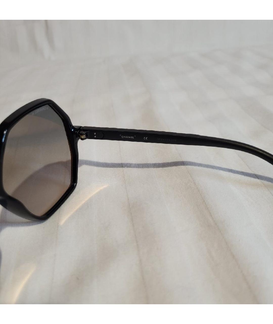 CHANEL Черные пластиковые солнцезащитные очки, фото 7