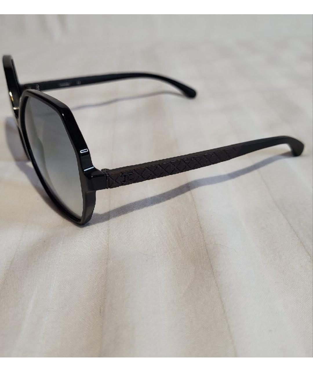 CHANEL Черные пластиковые солнцезащитные очки, фото 6