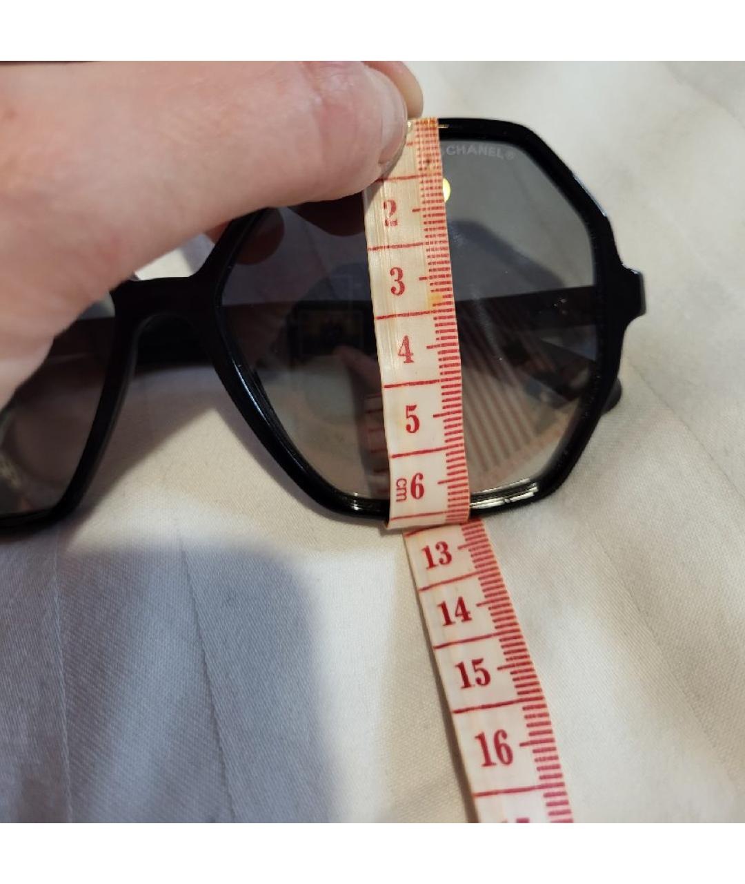 CHANEL Черные пластиковые солнцезащитные очки, фото 9