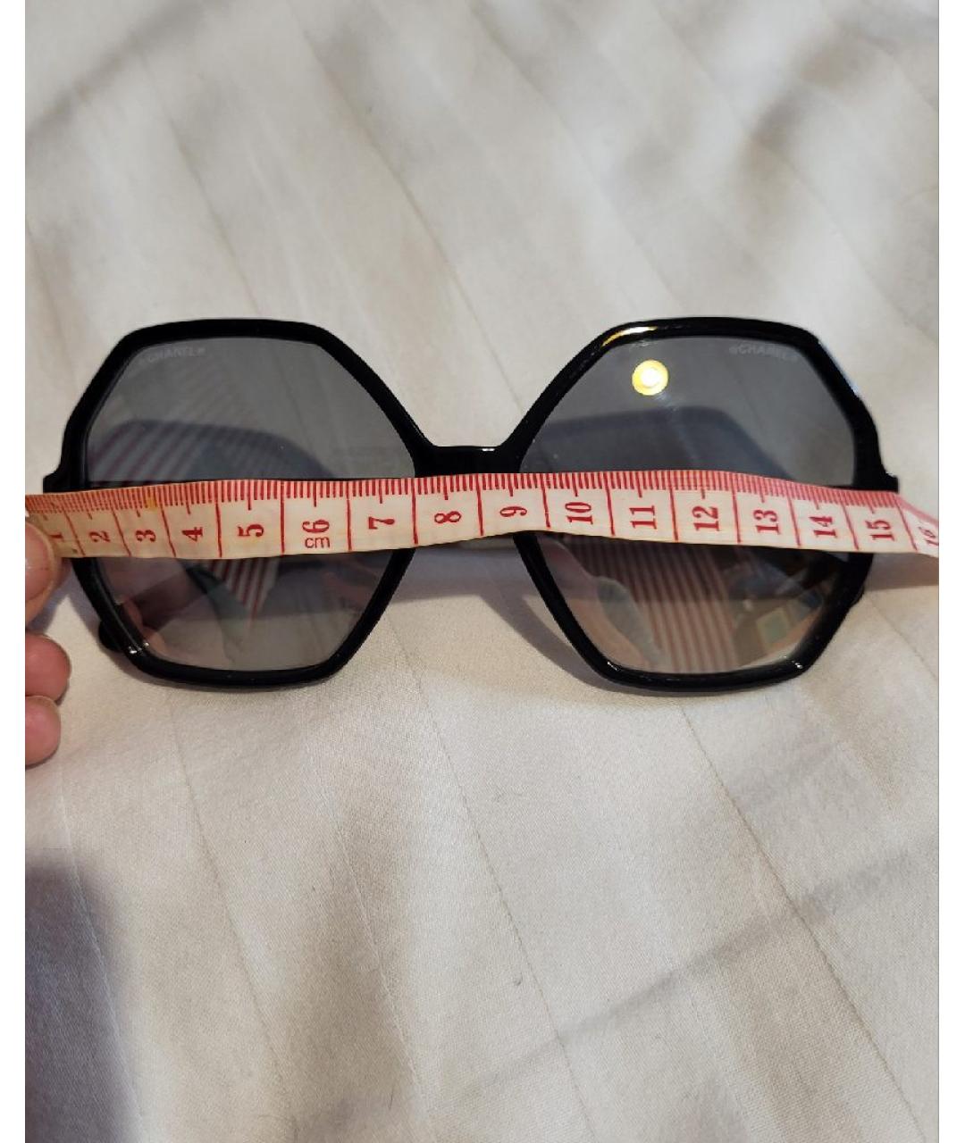 CHANEL Черные пластиковые солнцезащитные очки, фото 8