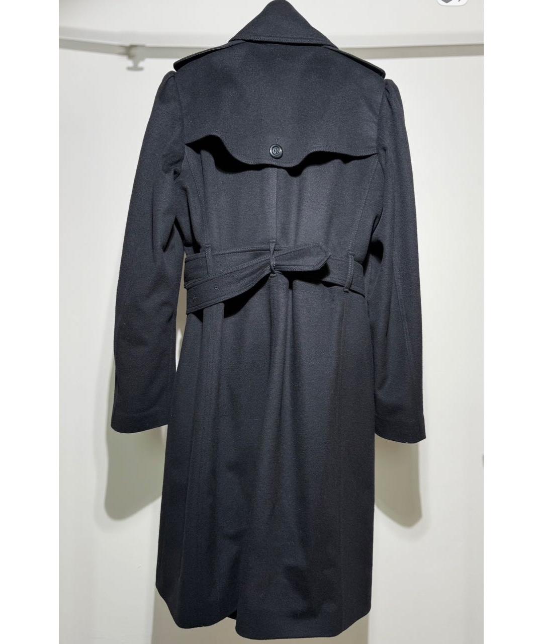 BURBERRY Черное шерстяное пальто, фото 2