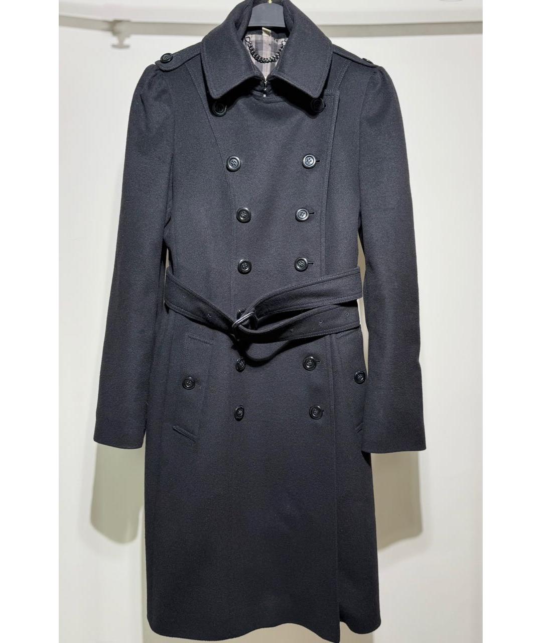 BURBERRY Черное шерстяное пальто, фото 7