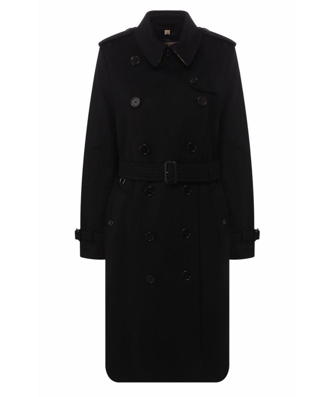 BURBERRY Черное шерстяное пальто, фото 1