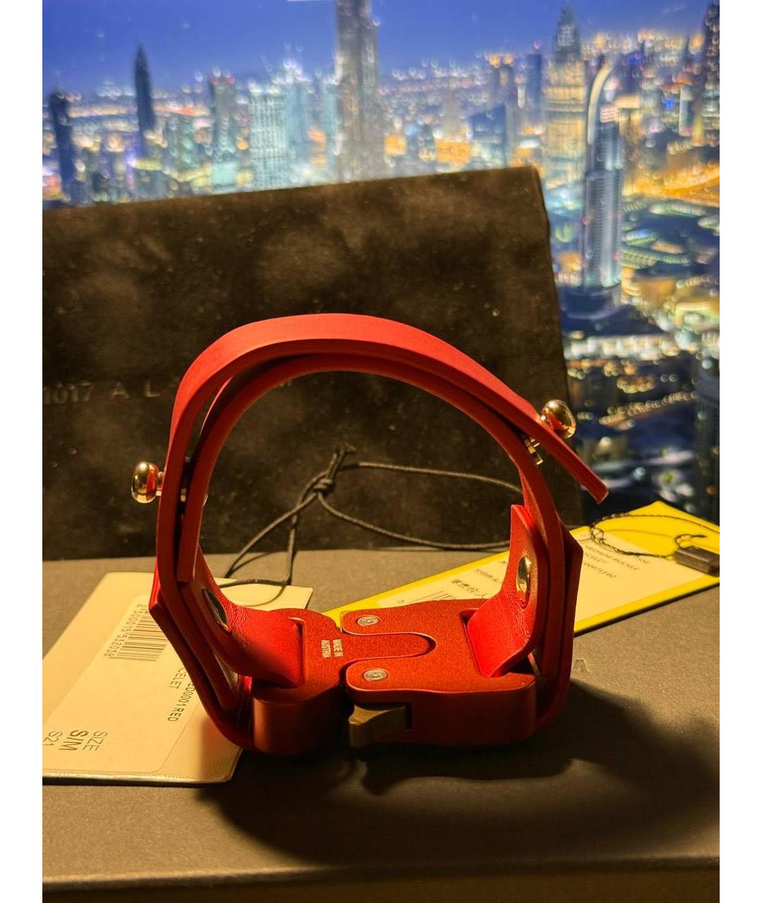 1017 ALYX 9SM Красный кожаный браслет, фото 2