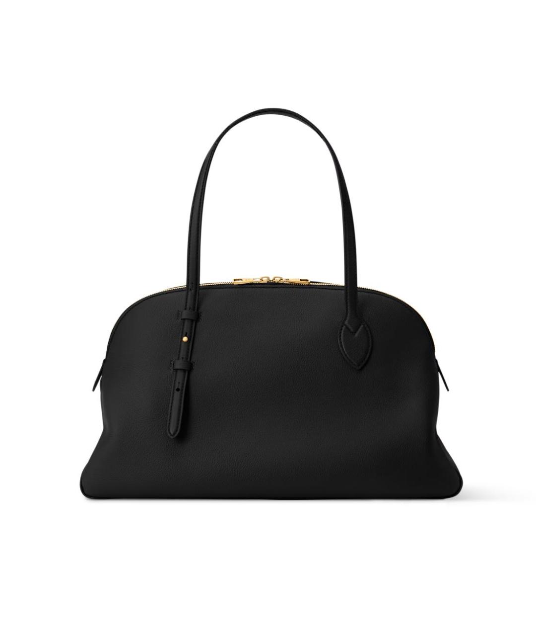 LOUIS VUITTON Черная кожаная сумка с короткими ручками, фото 4