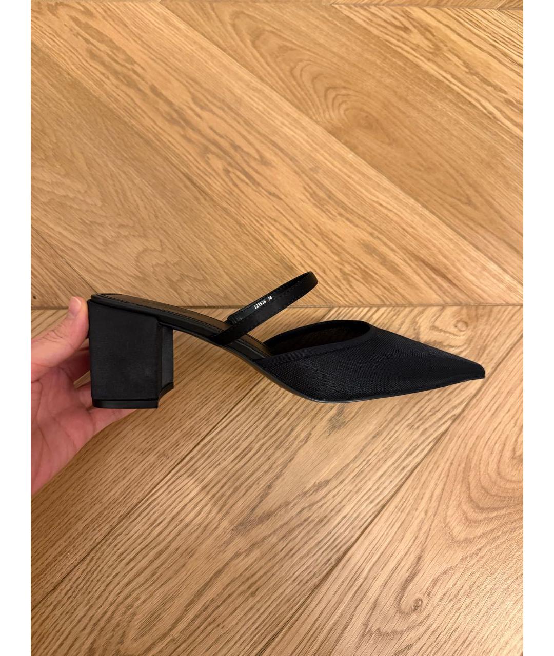 12 STOREEZ Черные текстильные мюли, фото 5