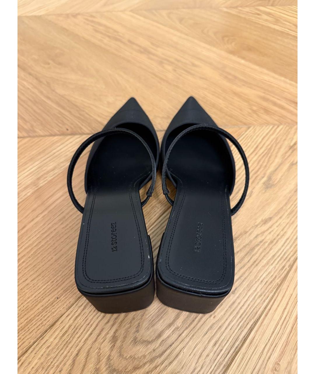 12 STOREEZ Черные текстильные мюли, фото 4
