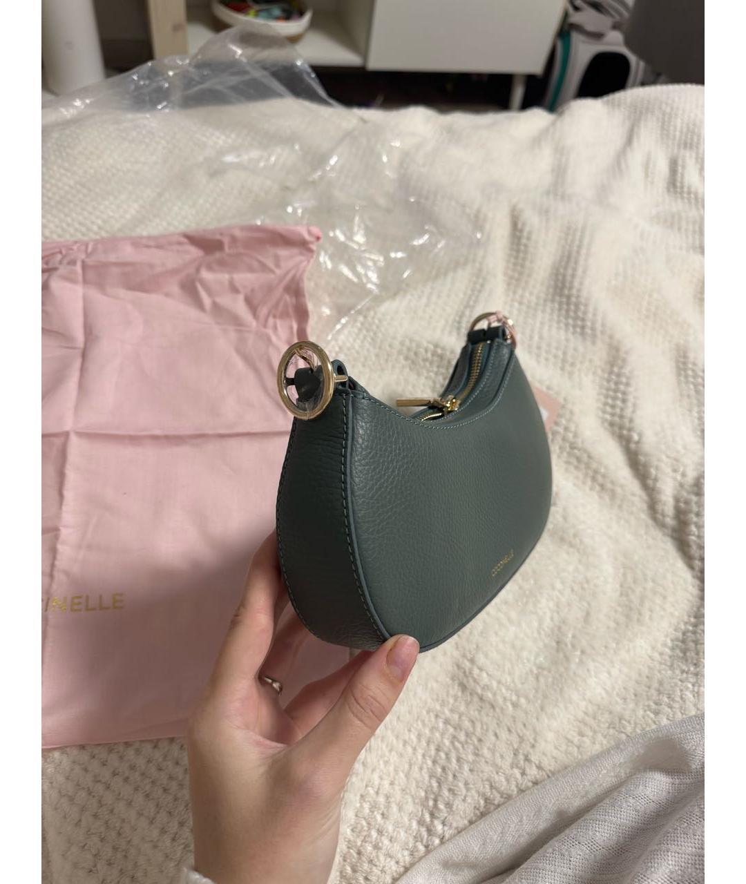 COCCINELLE Зеленая кожаная сумка через плечо, фото 2