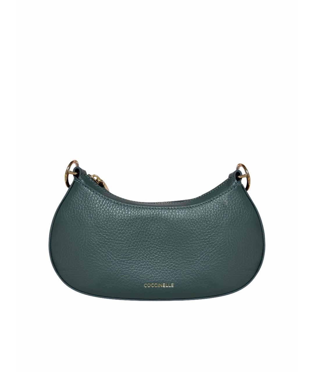 COCCINELLE Зеленая кожаная сумка через плечо, фото 1