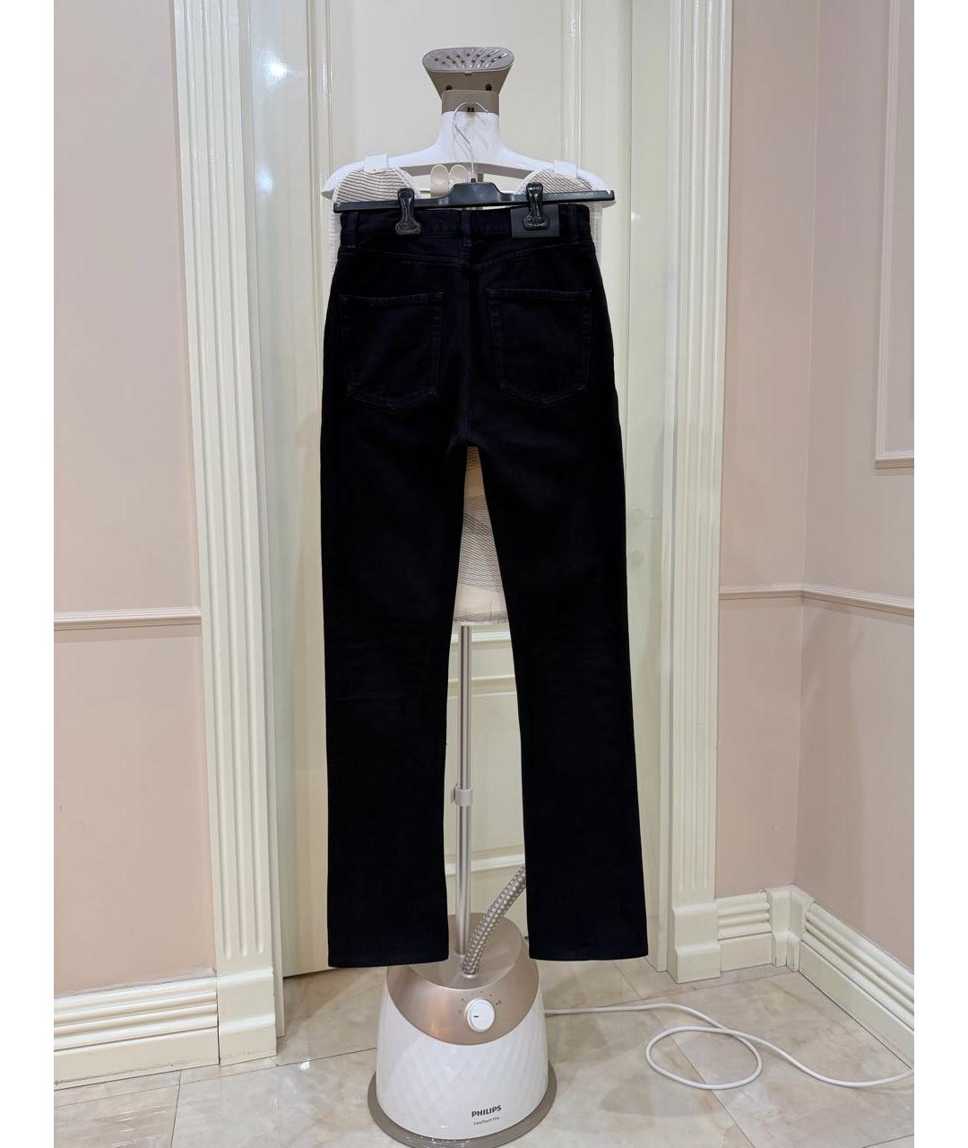 SAINT LAURENT Черные хлопковые прямые джинсы, фото 5