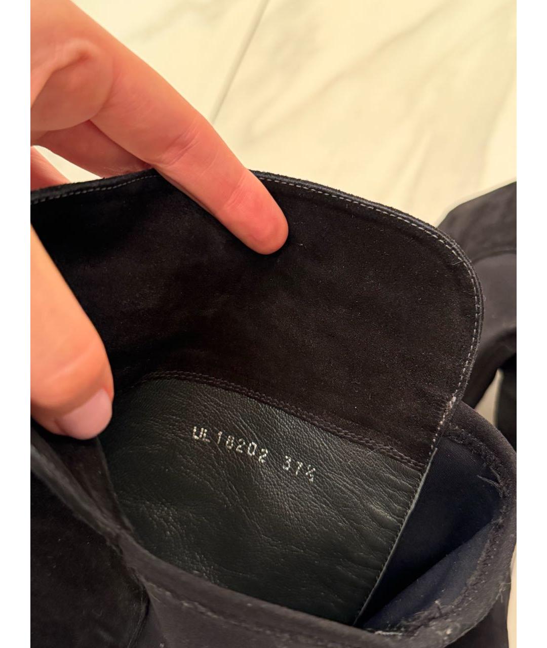 STUART WEITZMAN Черные замшевые сапоги, фото 6