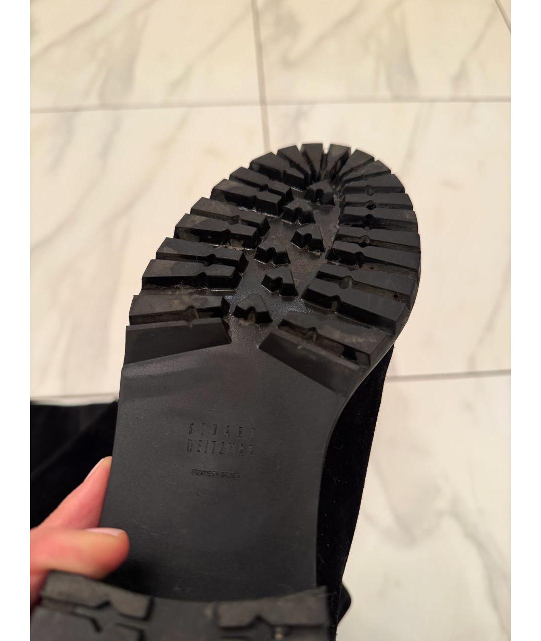 STUART WEITZMAN Черные замшевые сапоги, фото 5