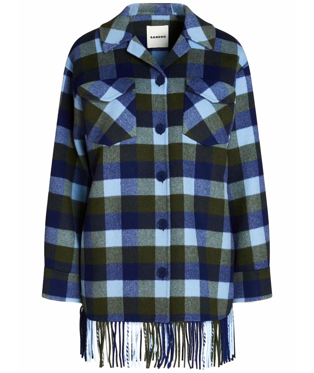 SANDRO Мульти шерстяное пальто, фото 1