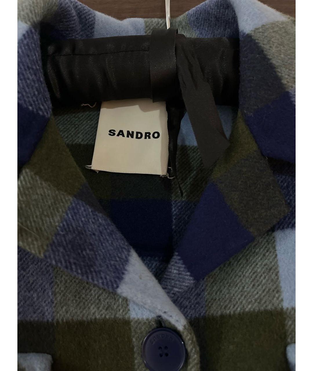 SANDRO Мульти шерстяное пальто, фото 4