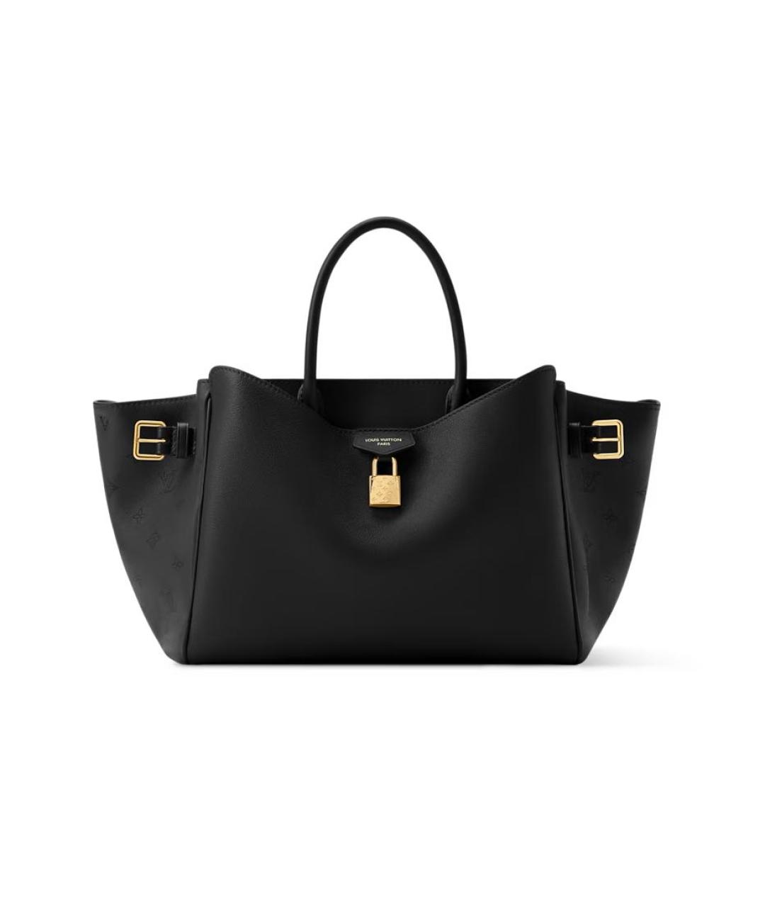 LOUIS VUITTON Черная кожаная сумка через плечо, фото 7