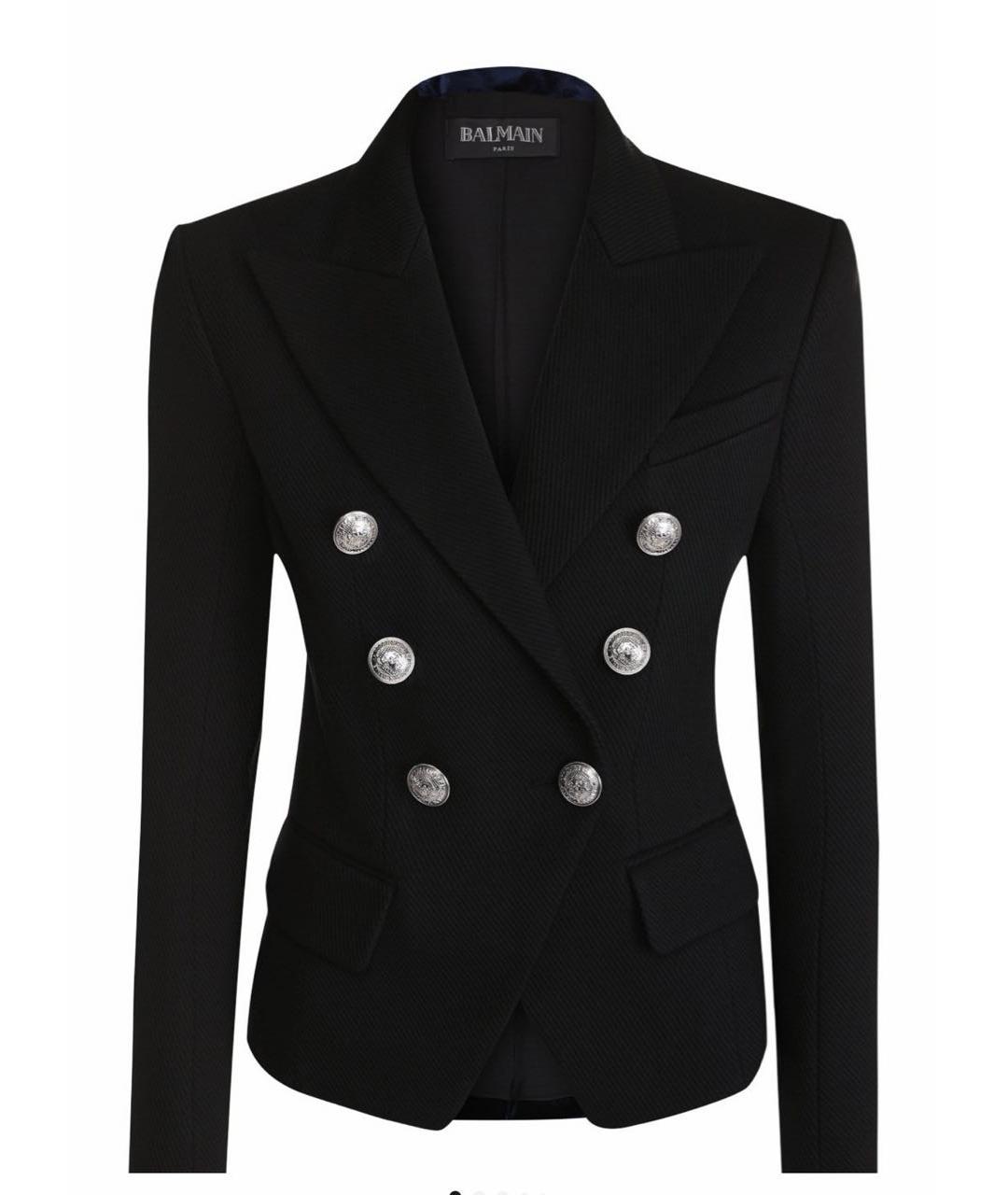 BALMAIN Черный шерстяной жакет/пиджак, фото 1