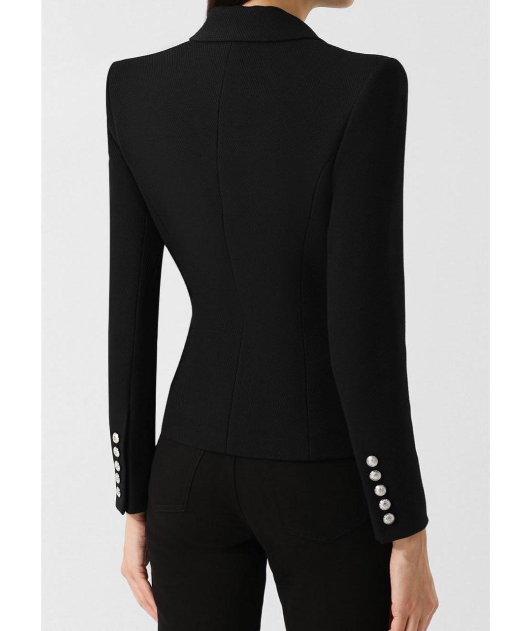 BALMAIN Черный шерстяной жакет/пиджак, фото 7