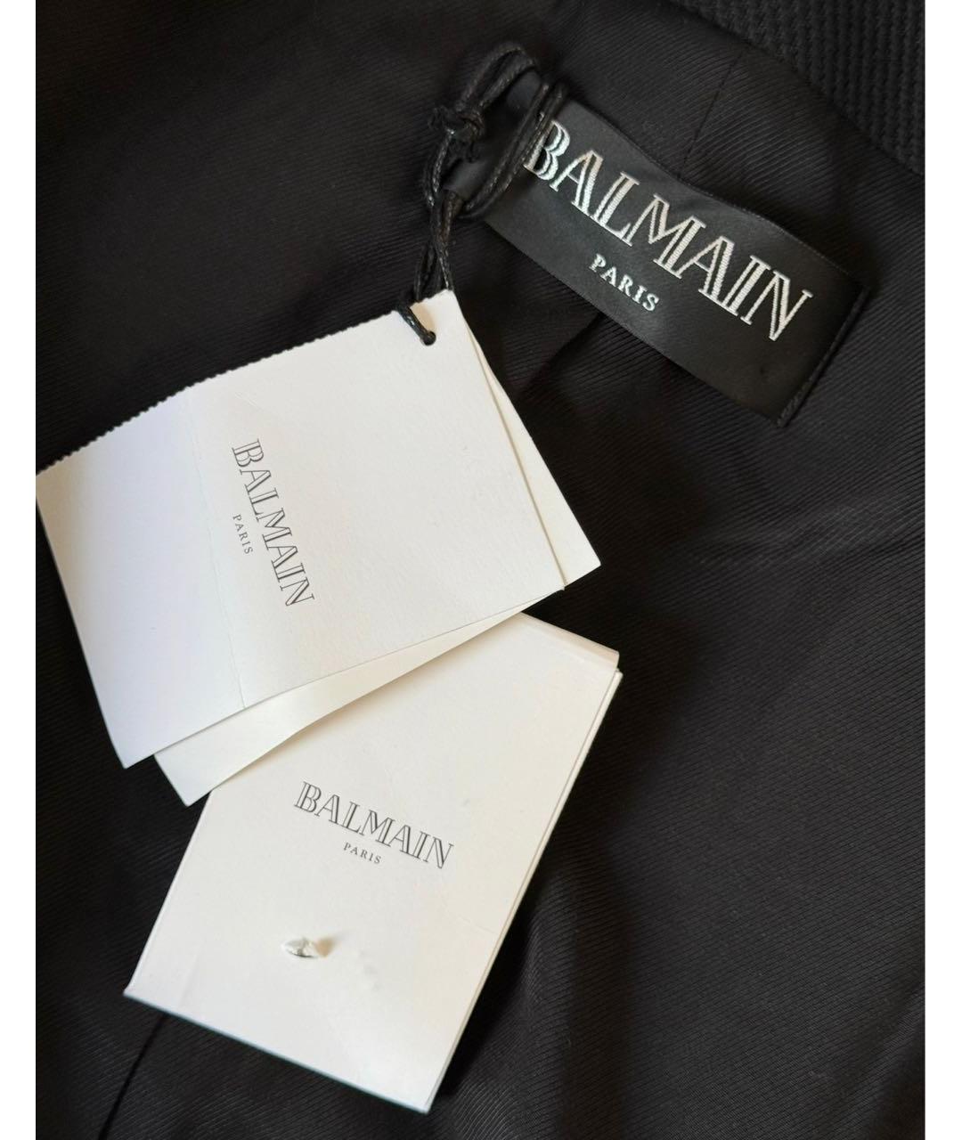 BALMAIN Черный шерстяной жакет/пиджак, фото 3