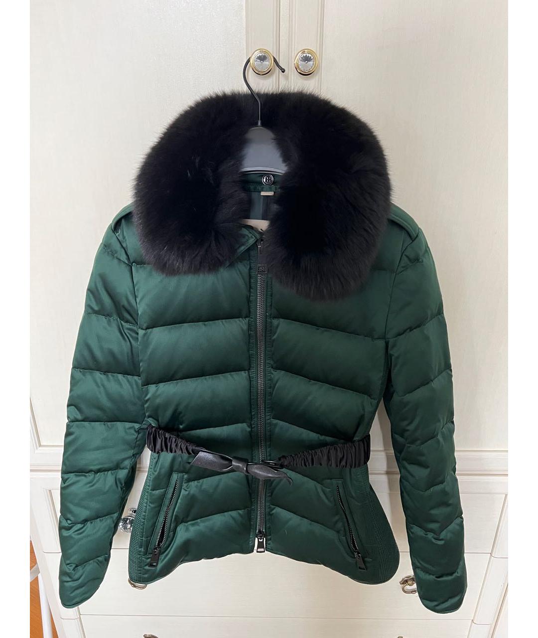 BURBERRY Зеленая полиэстеровая куртка, фото 9