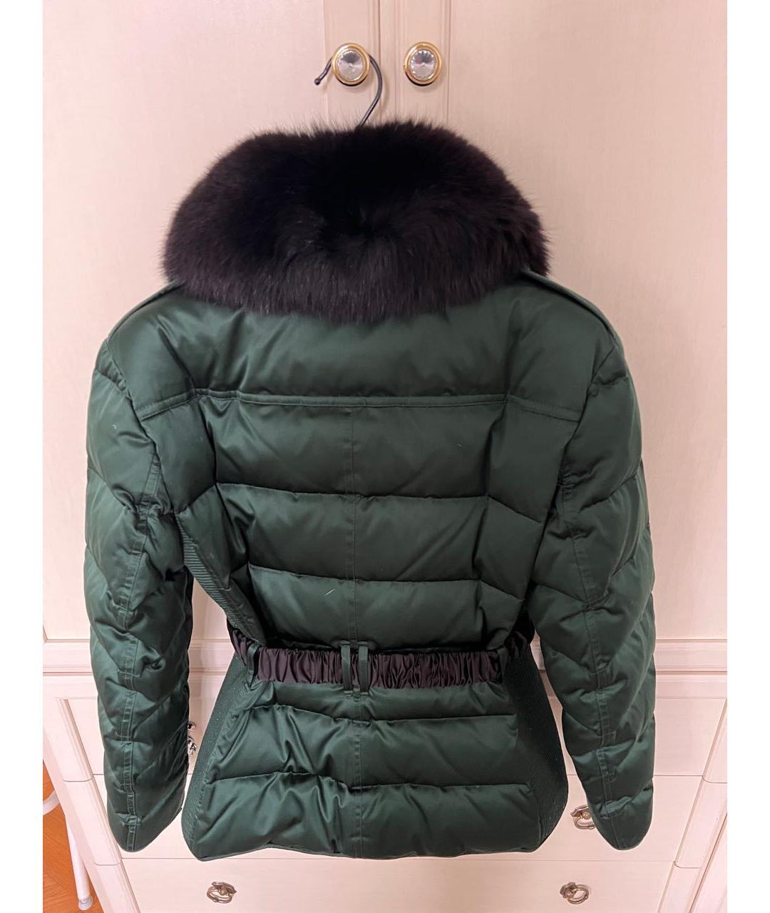 BURBERRY Зеленая полиэстеровая куртка, фото 2